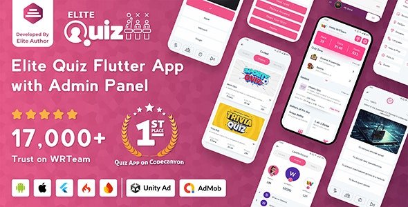 Elite Quiz v2.3.7 - Trivia Quiz - Quiz Game - Flutter Full App + Admin Panel - nulled